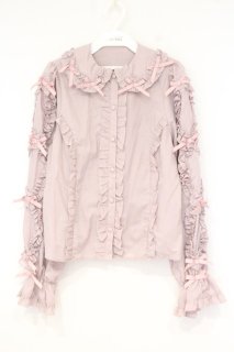 Chalmiere / フリルブラウス M ピンク O-26-10-05-038-AX-BL-IG-OS