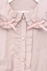 画像2: Chalmiere / フリルブラウス M ピンク O-26-10-05-038-AX-BL-IG-OS (2)
