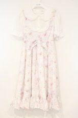 画像1: Princess Flower Garden / 胡桃咲姫/フラワープリントワンピース S ピンク×シロ O-26-10-05-042-LO-OP-IG-OS (1)