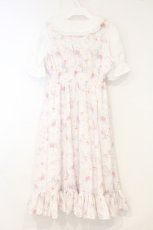 画像4: Princess Flower Garden / 胡桃咲姫/フラワープリントワンピース S ピンク×シロ O-26-10-05-042-LO-OP-IG-OS (4)