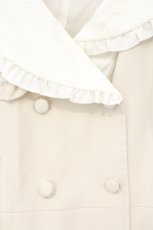 画像2: axes femme POETIQUE / フリル襟ガーリートレンチ M アイボリー O-26-10-05-044-AX-CO-IG-OS (2)