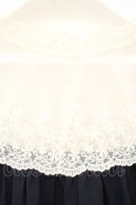 画像2: axes femme / タックチュールパフ袖プルオーバー M ネイビー O-26-10-05-005-AX-TO-OW-OS (2)