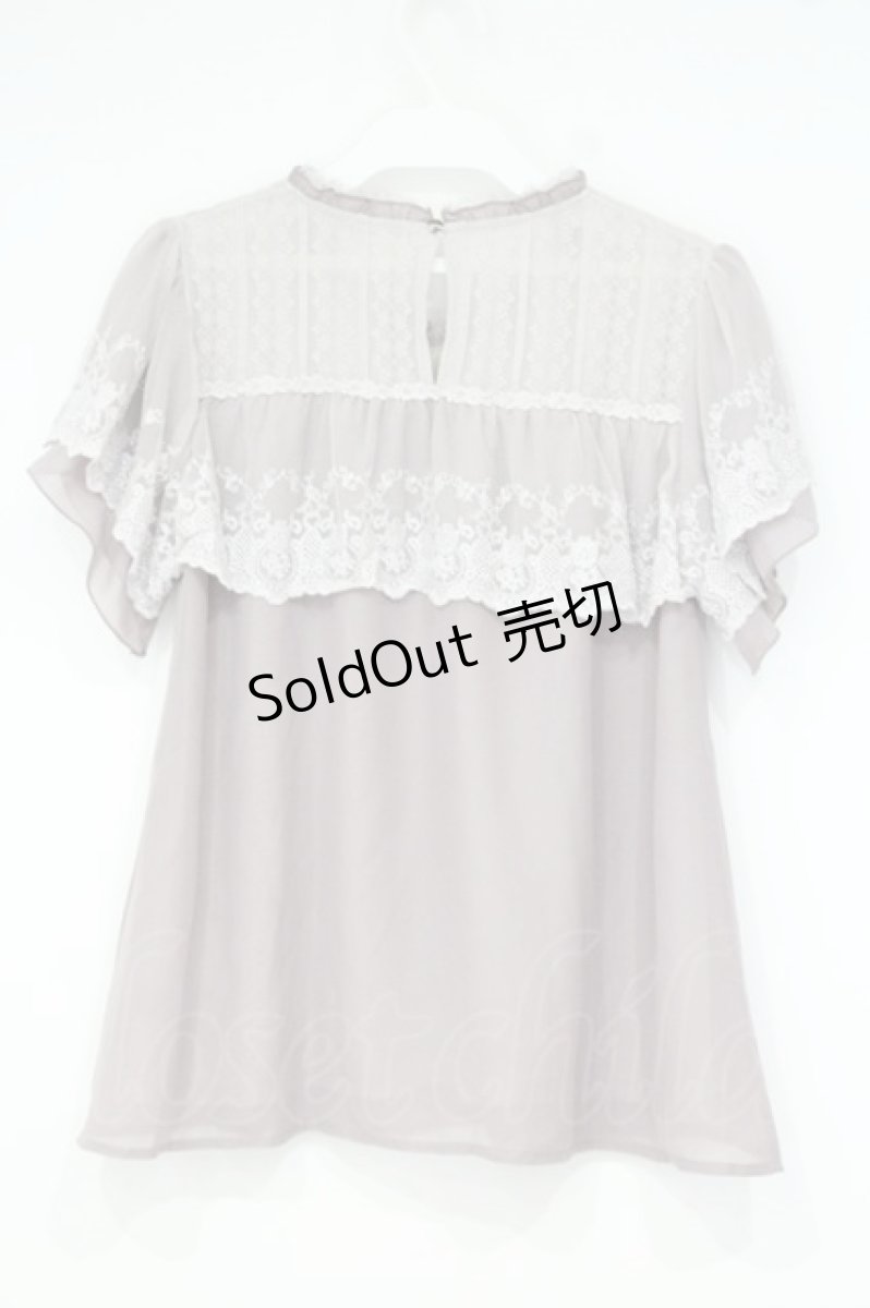画像3: axes femme / 被せレースシフォンプルオーバー M ピンク O-26-10-05-006-AX-TO-OW-OS (3)