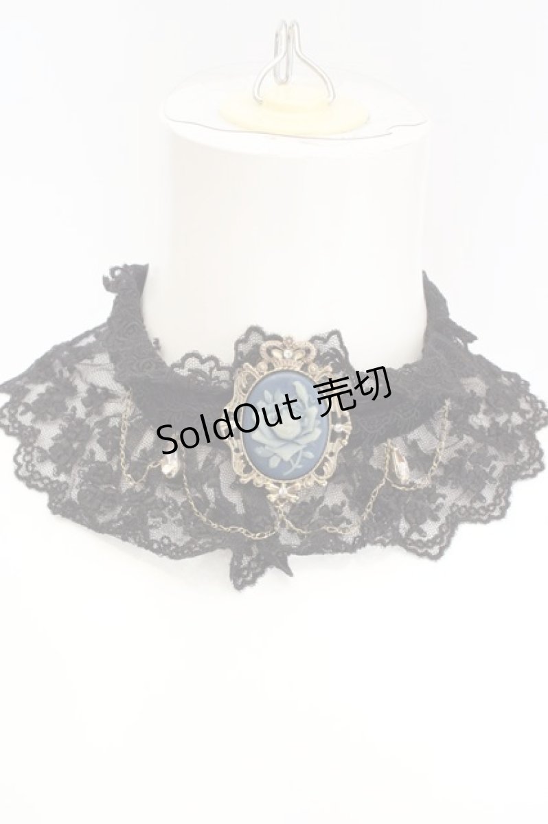 画像1: axes femme / ローズカメオレーシーチョーカー  クロ O-26-10-05-1032-AX-AC-OW-OS (1)