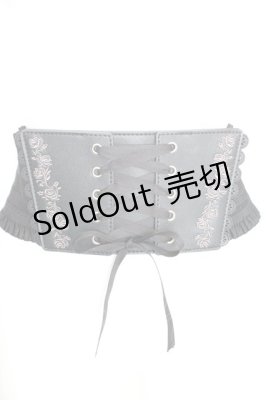 Preview of 薔薇刺繍シャーリングベルト  クロ