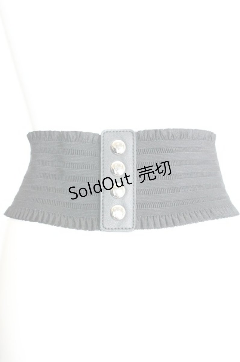 画像2: axes femme / 薔薇刺繍シャーリングベルト  クロ O-26-10-05-1007-AX-ZA-OW-OS (2)