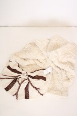 画像2: axes femme / ファーBIGリボンマフラー 160cm×25cm アイボリー O-26-10-05-1010-AX-ZA-IG-OS (2)