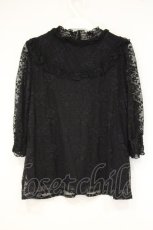 画像3: axes femme / アンティーク風レーストップス F クロ O-26-10-05-008-AX-TO-OW-OS (3)