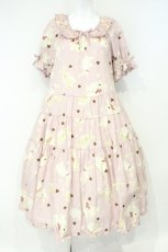 画像1: PINK HOUSE / Rabbit Marchプリントミディワンピース  ピンク O-26-10-05-076-LO-OP-OW-OS (1)