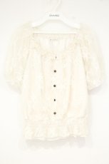 画像1: axes femme / 総レースプルオーバー M キナリ O-26-10-05-010-AX-TO-OW-OS (1)