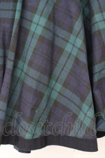 画像2: Jane Marple / コットンタータンのサーキュラースカート  グリーン O-26-10-05-085-JM-SK-YM-OS (2)