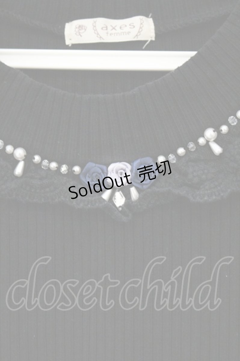 画像2: axes femme / 吸水速乾バラボトルネックプルオーバー F クロ O-26-10-05-014-AX-TO-OW-OS (2)