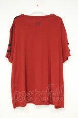 画像3: axes femme / チャイナラインＢＩＧＴシャツ F アカ O-26-10-05-016-AX-TO-OW-OS (3)