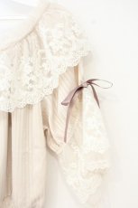 画像2: axes femme / シアストライプ×レースプルオーバー F キナリ O-26-10-05-019-AX-TO-OW-OS (2)