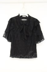 画像1: axes femme / 総レースカットアウトトップス F クロ O-26-10-05-021-AX-TO-OW-OS (1)