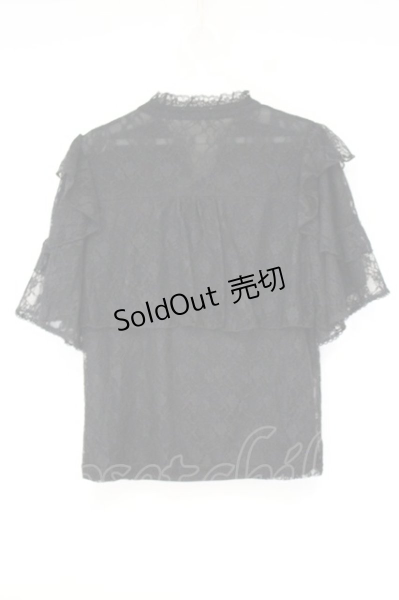 画像3: axes femme / 総レースカットアウトトップス F クロ O-26-10-05-021-AX-TO-OW-OS (3)