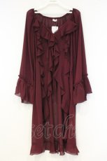 画像1: axes femme / オフショル風フリルガウン F ワイン O-26-10-05-022-AX-TO-OW-OS (1)
