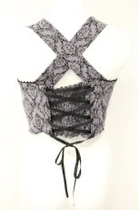 画像3: axes femme POETIQUE / ボーン入りジャカードビスチェ M クロ系 O-26-10-05-028-AX-TO-OW-OS (3)