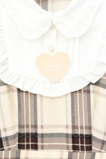 画像2: majoretty / ヨーク切り替えチェックワンピース M ベージュ O-26-10-05-030-LO-OP-OW-OS (2)