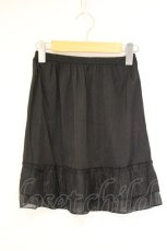 画像1: MARBLE / 裾ラメチュールペチスカート  ブラック O-26-10-05-031-GO-SK-OW-OS (1)