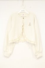 画像1: m petit by misako / MSKバラBフリルボレロ L オフシロ O-26-10-06-004-LO-TO-IG-OS (1)