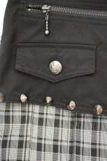 画像3: ALGONQUINS / 切替プリーツワイドパンツ  ブラック O-26-10-06-038-AL-PA-IG-OS (3)