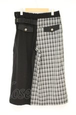画像4: ALGONQUINS / 切替プリーツワイドパンツ  ブラック O-26-10-06-038-AL-PA-IG-OS (4)