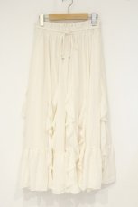 画像1: axes femme / シフォン×ラッフルフリルスカート  アイボリー O-26-10-06-040-AX-SK-IG-OS (1)