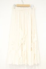 画像3: axes femme / シフォン×ラッフルフリルスカート  アイボリー O-26-10-06-040-AX-SK-IG-OS (3)