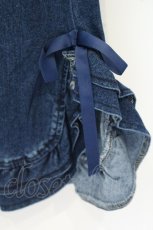 画像3: axes femme / フリルハイウエストデニムパンツ L インディゴ O-26-10-06-042-AX-PA-IG-OS (3)