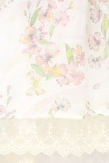 画像2: axes femme / 水彩花柄プリーツロングスカート M オフシロ O-26-10-06-047-AX-SK-IG-OS (2)