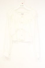 画像1: axes femme POETIQUE / オフショルシフォンブラウス M シロ O-26-10-06-053-AX-BL-IG-OS (1)