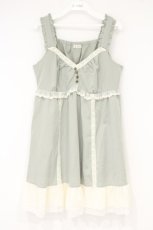 画像1: axes femme / レース使いチュニックワンピース F ミント O-26-10-06-058-AX-OP-IG-OS (1)