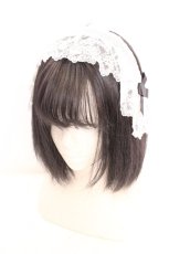 画像1: Melody BasKet / レースブリムヘアクリップ  クロ×キナリレース O-26-10-06-1068-LO-AC-OW-OS (1)