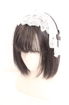 Preview of レースブリムヘアクリップ  クロ×キナリレース