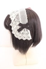 画像3: Melody BasKet / レースブリムヘアクリップ  クロ×キナリレース O-26-10-06-1068-LO-AC-OW-OS (3)