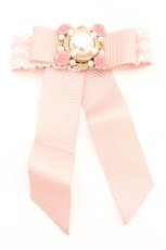画像1: axes femme / ピン付きパールブローチ  ピンク O-26-10-06-1075-AX-AC-OW-OS (1)