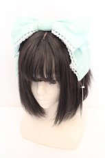 画像1: Chalmiere / スウィートドットリボンカチューシャ  ミント O-26-10-06-1085-AX-AC-IG-OS (1)