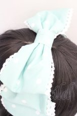 画像2: Chalmiere / スウィートドットリボンカチューシャ  ミント O-26-10-06-1085-AX-AC-IG-OS (2)