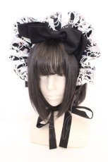 画像1: Royal Princess Alice / Alice in Cat Tea Party Spinコラボ　ボンネット  クロ O-26-10-06-1087-LO-AC-IG-OS (1)