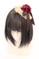 画像1: Mary Magdalene / ロゼットヘッドドレス  ストロベリー×ベージュレース O-26-10-06-1091-CL-ZA-OW-OS (1)