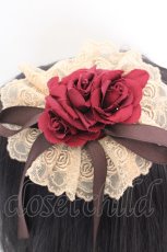 画像2: Mary Magdalene / ロゼットヘッドドレス  ストロベリー×ベージュレース O-26-10-06-1091-CL-ZA-OW-OS (2)