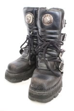 画像1: New Rock / M-373-S1 ブーツ 23.5~24cm程度 ブラック O-26-10-06-1094-LO-SH-IG-OS (1)