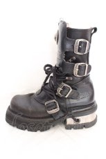 画像6: New Rock / M-373-S1 ブーツ 23.5~24cm程度 ブラック O-26-10-06-1094-LO-SH-IG-OS (6)