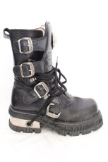 画像7: New Rock / M-373-S1 ブーツ 23.5~24cm程度 ブラック O-26-10-06-1094-LO-SH-IG-OS (7)
