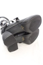 画像4: Chalmiere / 4連バックルパンプス M クロ O-26-10-06-1097-AX-SH-IG-OS (4)