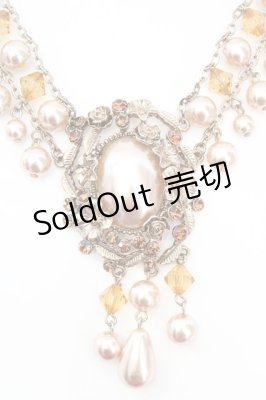 Preview of パールカメオネックレス  オレンジ系