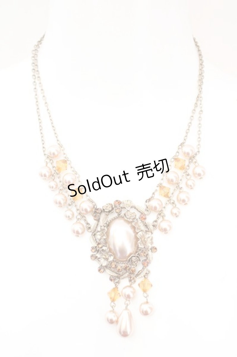 画像2: axes femme / パールカメオネックレス  オレンジ系 O-26-10-06-1013-AX-AC-OW-OS (2)