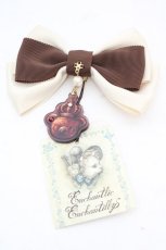 画像1: Enchantlic Enchantilly / チョコプリクマリボンブローチ  ミルクティー O-26-10-06-1029-LO-AC-IG-OS (1)
