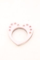 画像1: MILK / ダブルフェイスハートリング 約13号 ピンク×シルバーラメ O-26-10-06-1036-ML-AC-OW-OS (1)